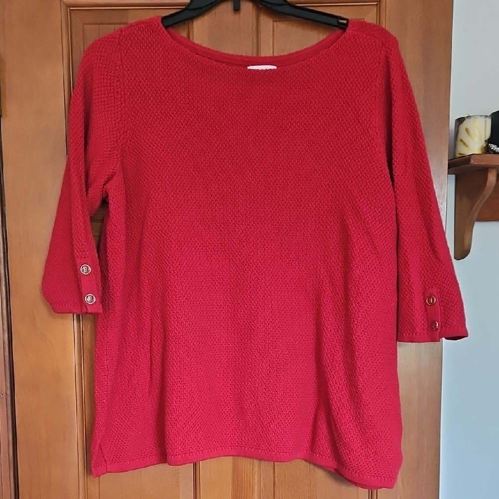 Charter Club Vibrant Red Knit Sweater